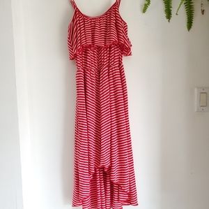 🧞‍No Boundaries red/white striped dress. Stretchy